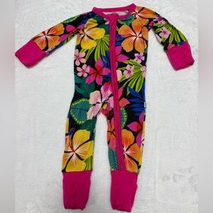 Little Sleepies Jungle Blooms Zippy Newborn Bamboo Floral GUC
